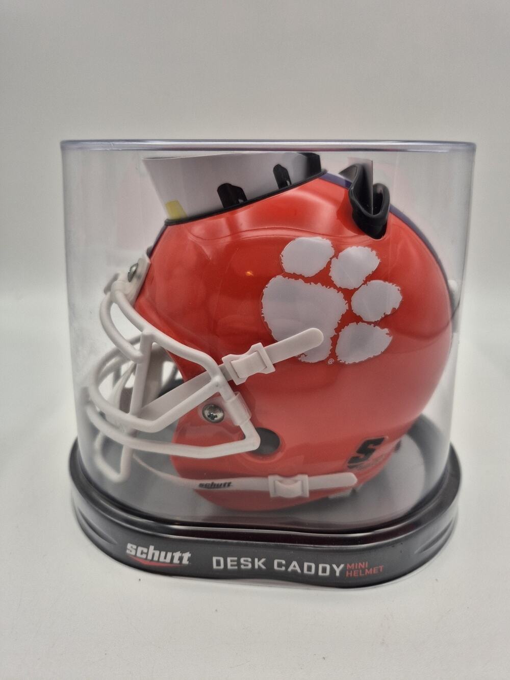 Schutt Clemson Tigers Football Mini Helmet Desk Caddy Brand New Sealed